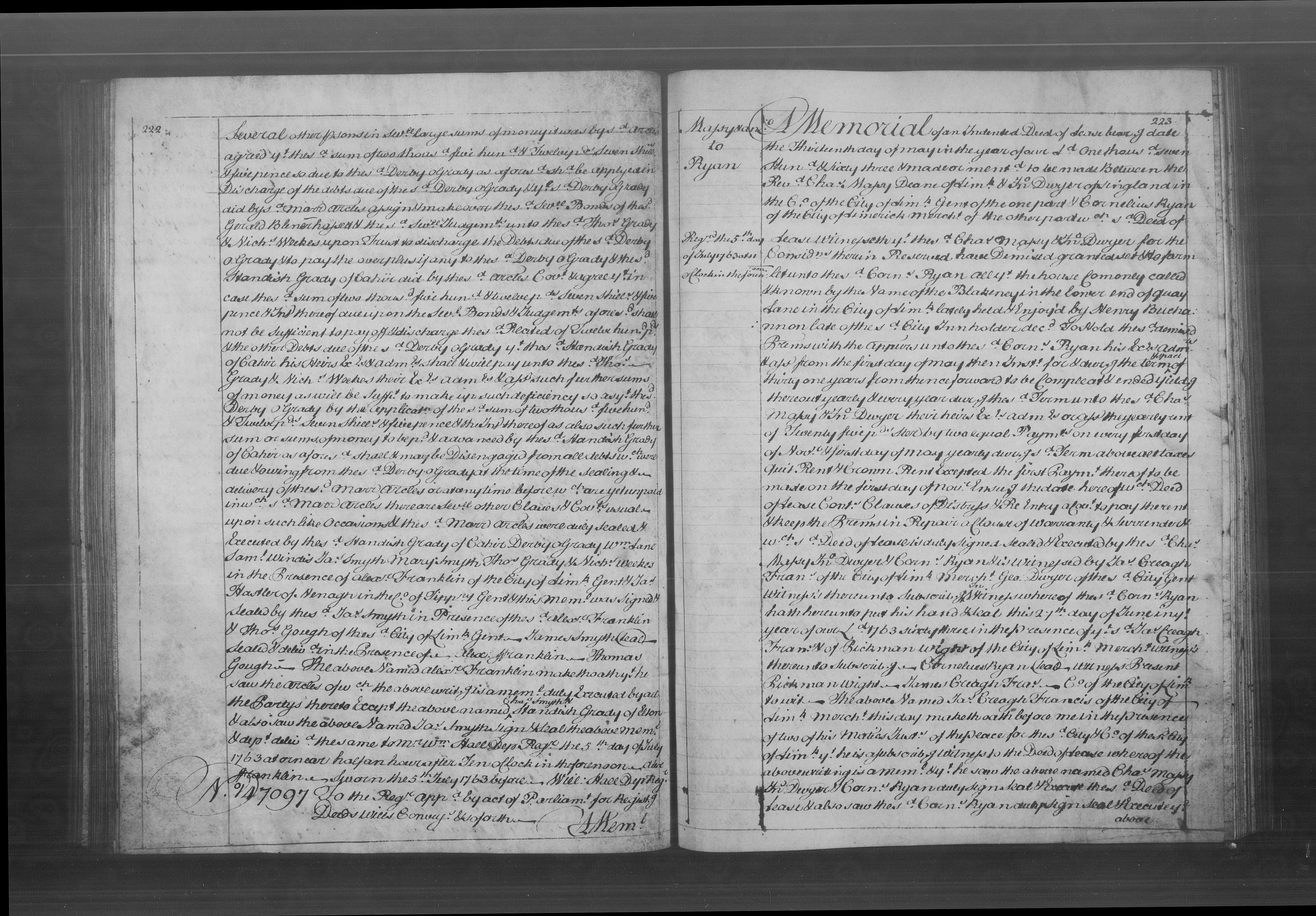 Derby O'Grady and Mary Smyth marriage settlement 1763 page3